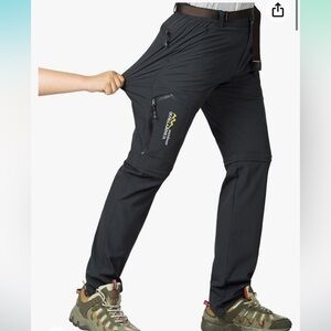 Womens Hiking Safari Pants Outdoor Zip Off to Shorts  (Grey, 34) size XL